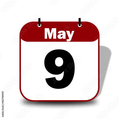 9 May Date Calendar