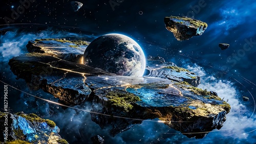 Fototapeta Naklejka Na Ścianę i Meble -  Cosmic earth in space