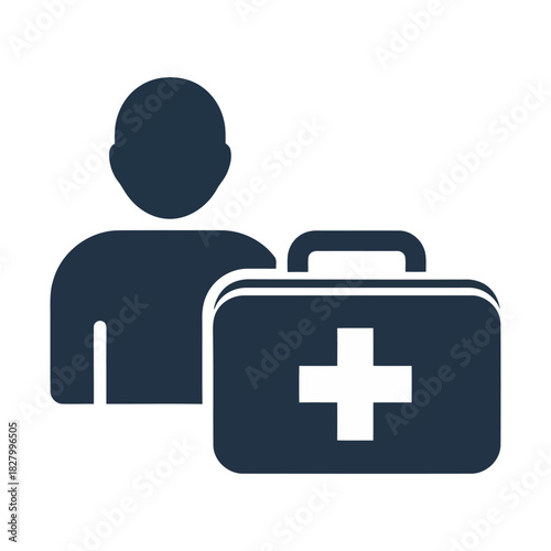 Vector icon of first aid kit icon medical assistance concept