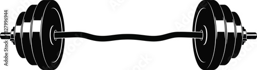 Barbell Weightlifting Icon Strength Training Symbol for Fitness, Gym, and Exercise Motivation