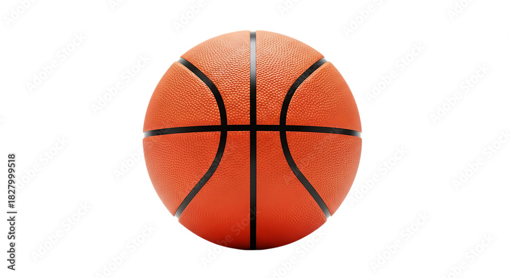 Fototapeta premium Close up of a basketball isolated on transparent background