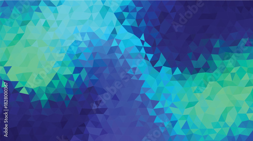 Cool Blue and Teal Geometric Low-Poly Background