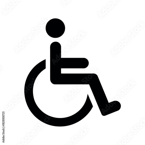 Universal Wheelchair Accessibility Icon Representing Mobility Support, Assistance, and Inclusive Public Access.