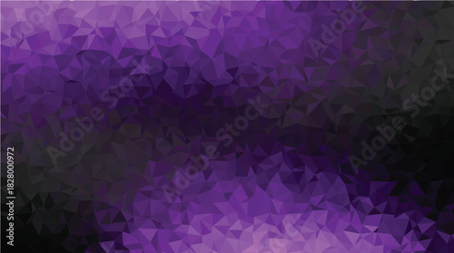 Dark Purple and Black Abstract Geometric Triangle Mosaic Background