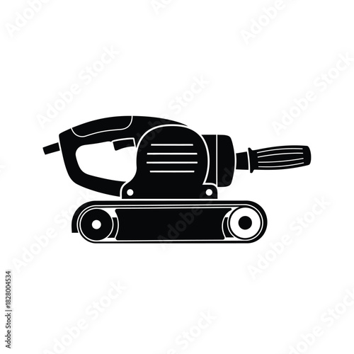 Black belt sander tool icon power machine