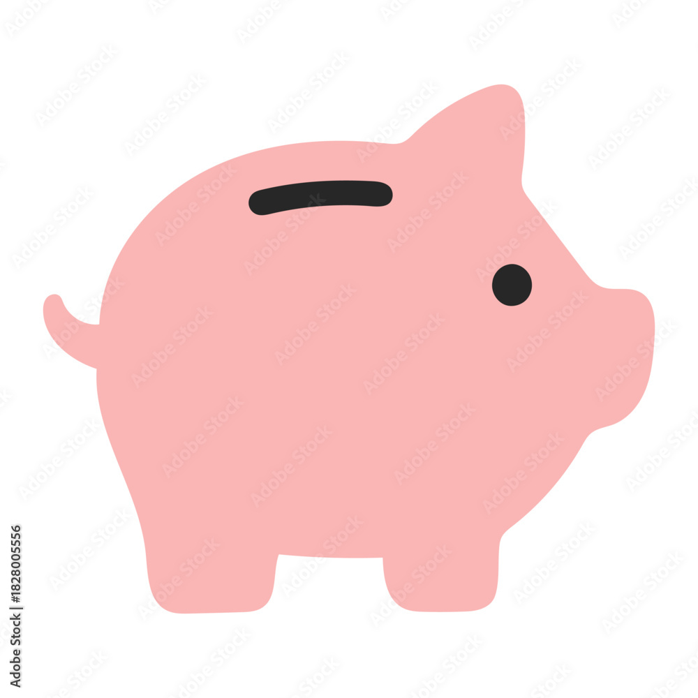 Fototapeta premium Piggy Bank Savings Color Vector Icon for Personal Finance Themes