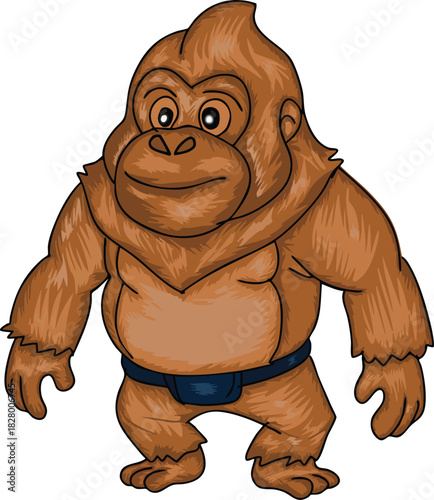 Monkey cartoon animal ilustration