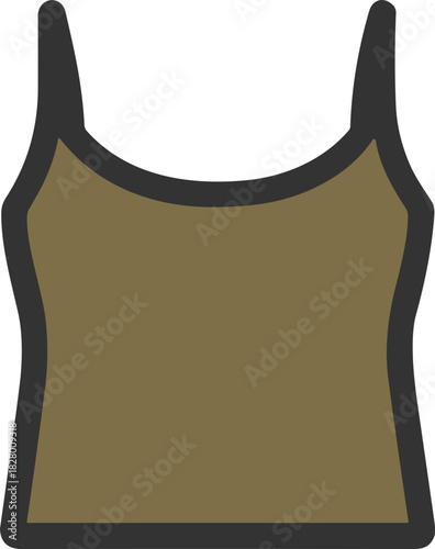Olive green tank top fashion icon