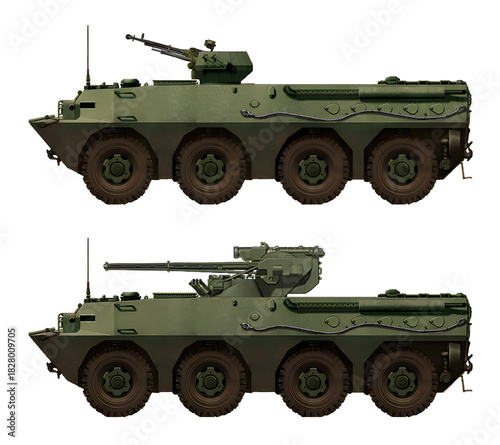 Collection of Armored Fighting Vehicles concepts (top: Perun APC, bottom: Perun IFV). Individual images, in full size, can be found in the portfolio or by name in the site search