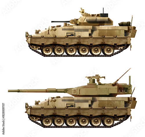 A collection of concepts for tracked infantry fighting vehicles (top: Miranha I IFV, bottom: Miranha TD). Individual images, in full size, can be found in the portfolio or by name in the site search