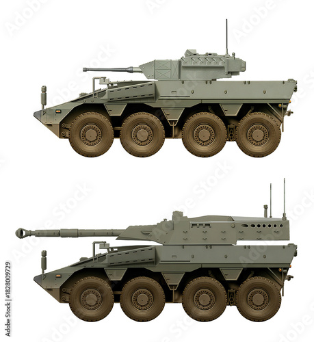 A collection of concepts of Armored Fighting Vehicles based on the DAF YP-458 (top: DAF YP-458 IFV, bottom: DAF YP-458 105mm). Individual images, in full size, can be found in the portfolio
