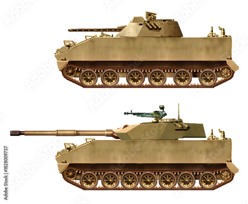 A collection of tracked IFV concepts (top: EFV-1 IFV, bottom: EFV-2-105). Individual images, in full size, can be found in the portfolio or by name in the site search