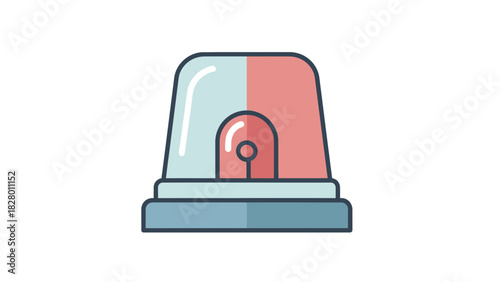 Vector Illustration of Emergency Siren, A Graphic Resource for Safety and Alertness Design Needs, perfect for use in Websites, Apps, and Print Media