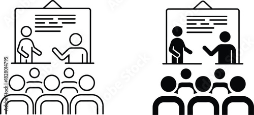 Business Meeting or Classroom Presentation Icon