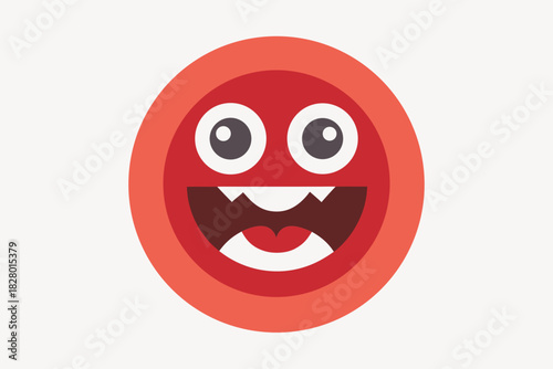 surprised squint outline icon  