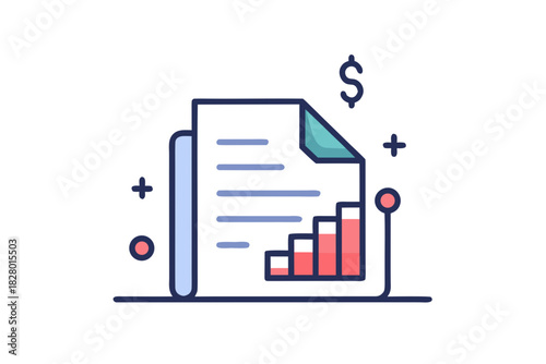 tiny document repayment chart icon  