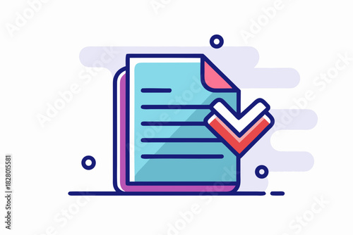 tiny paper folded signature icon  