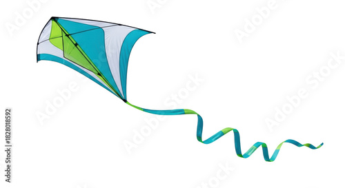 Colorful diamond kite PNG isolated on transparent background, fun outdoor toy for kids and summer activities