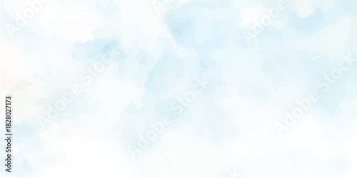 Abstract blue watercolor background evoking a bright, cloudy summer sky