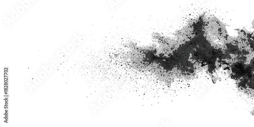 Abstract blue ink splashes and drops in clear liquid for a fresh, wet backdrop texture