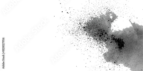 Grunge ink texture silhouette man running vector art design pattern