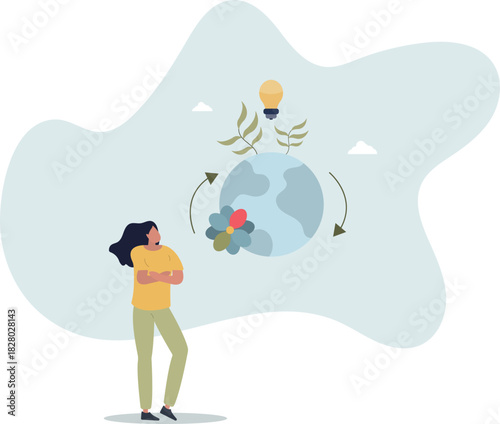 Sustainable ESG industry. Environmental, Social, and Corporate Governance concept.life and employment of people.
