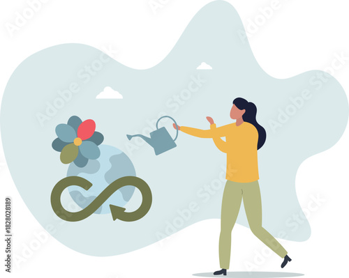 Sustainable economic growth strategy, recourses reuse.life and employment of people.