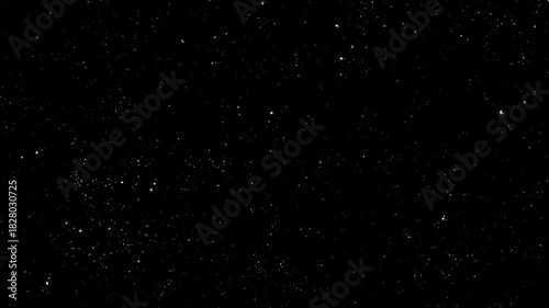 A scattering of small, bright white particles against a deep black background, creating a starry or dusty effect. This isolated object on a transparent background is ideal for overlaying.