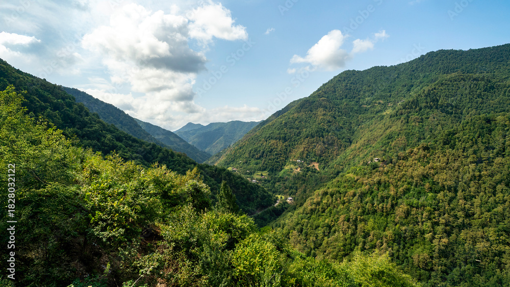 Obraz premium mountain landscape with clouds. Georgia 