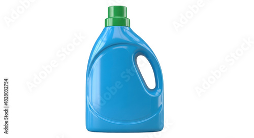 фотографія Blue laundry detergent bottle isolated PNG, liquid soap container for washing cl