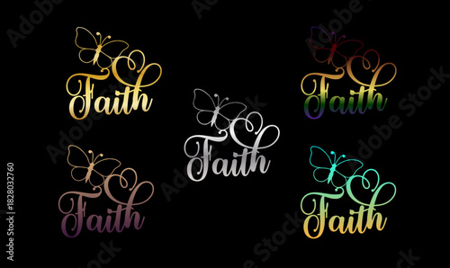 faith logo design vector illustration, faith, butterfly and faith logo design vector illustration, butterfly logo vector illustration, butterfly, vintage, decoration, font, art, love, symbol, 