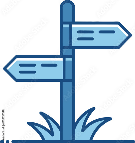 Directional Signpost Icon Navigating the Path, Guiding the Way with Arrows
