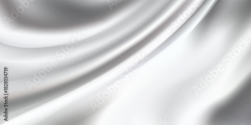 Silver foil background with metal mirror texture. Chrome gradient surface with light gloss. Modern concept for graphic design, background, web design, poster, banner, book, slideshow.