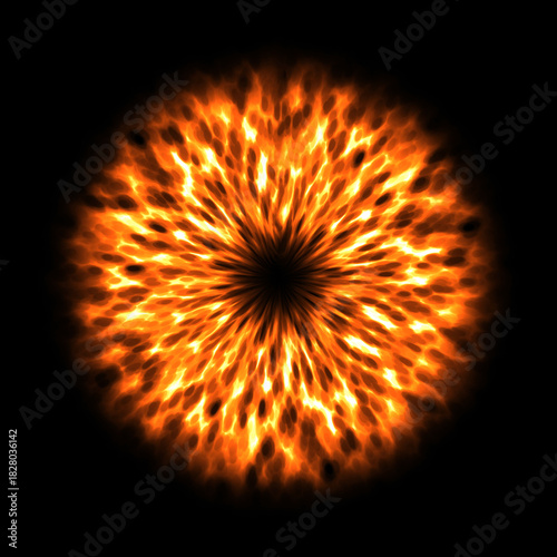 Fireworks on a Black Background