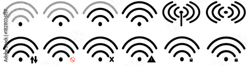 Wi-Fi Signal Icons Set