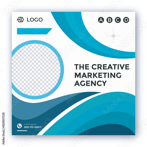 Corporate identity business card template design with vector elements and logo concept