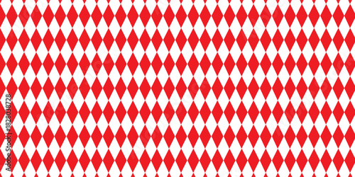 seamless geometric pattern with triangles, red diamond checkerboard repeat pattern, replete image, design for fabric printing