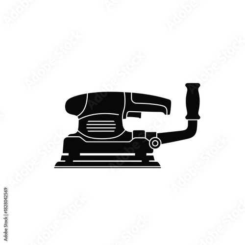 Black orbital sander tool silhouette power equipment