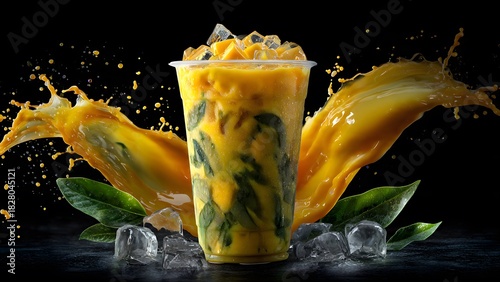 This is what true refreshment looks like. The sweet chaos of mango, milk, and ice, ready to cool you down.