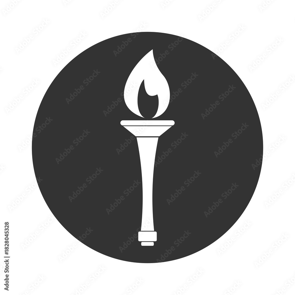 Fototapeta premium Torch icon isolated on transparent background