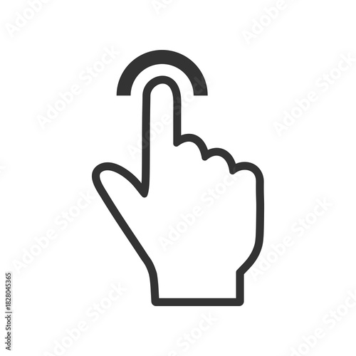 Click hand icon isolated on transparent background