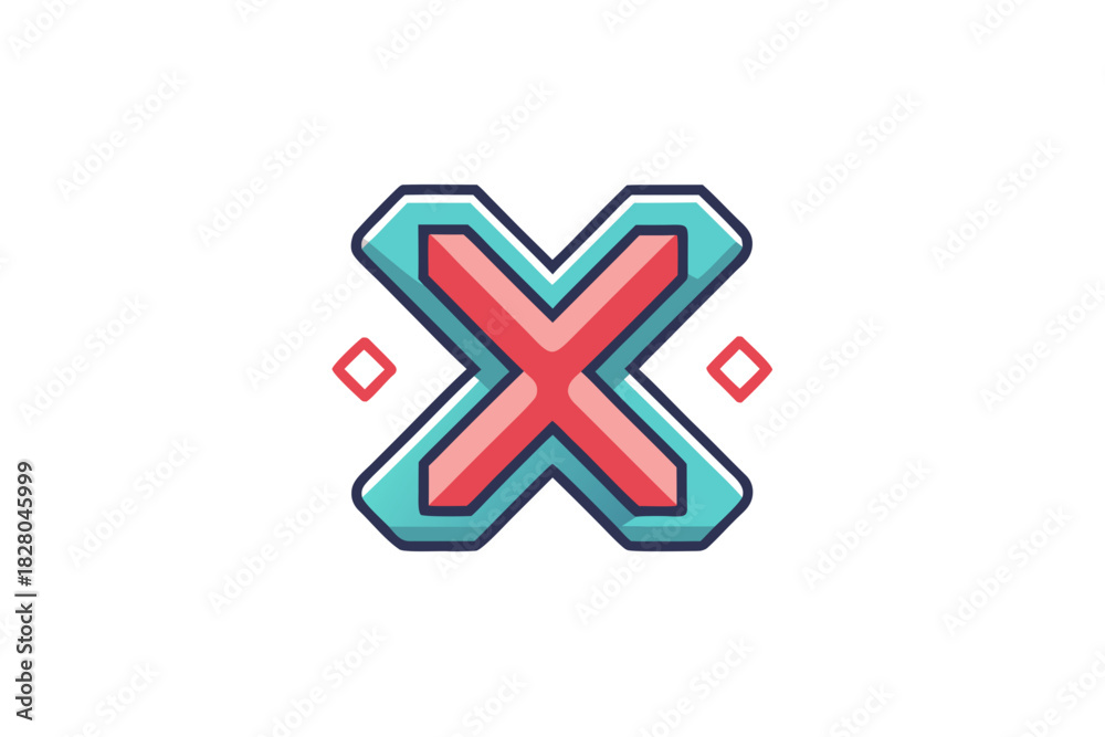 Obraz premium close x icon outline