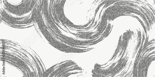 Abstract paint strokes textured with rough brush marks and granular dust. Speckled overlays and distressed paper add vintage tactile quality.