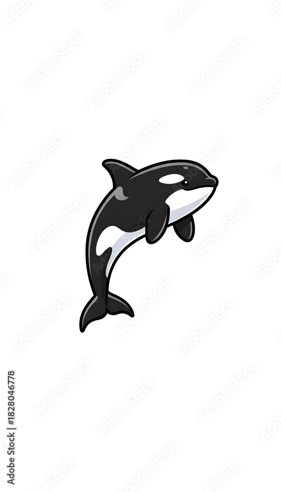 Fototapeta premium Dolphine Orca Icon