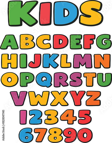 kids letter and number set