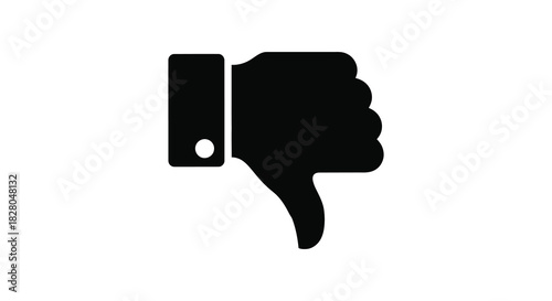 Dislike hand gesture down thumb icon negative feedback silhouette