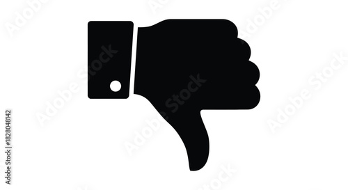 Thumbs down hand gesture negative feedback dislike silhouette