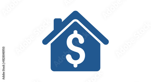 House with dollar sign silhouette for real estate investment