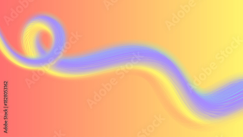 A vibrant 3D visualization of a twisting, fluid form in motion featuring bold colors, smooth geometry, and dynamic energy. Abstract dynamic style fluid lines for design elements.