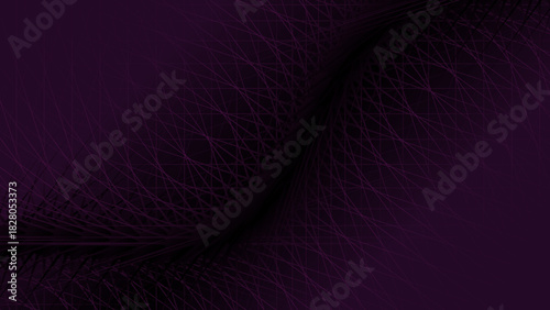 A dynamic and moody abstract magenta background.The image features a dense concentration of fine, overlapping, and intersecting wavy lines creating a complex pattern.
